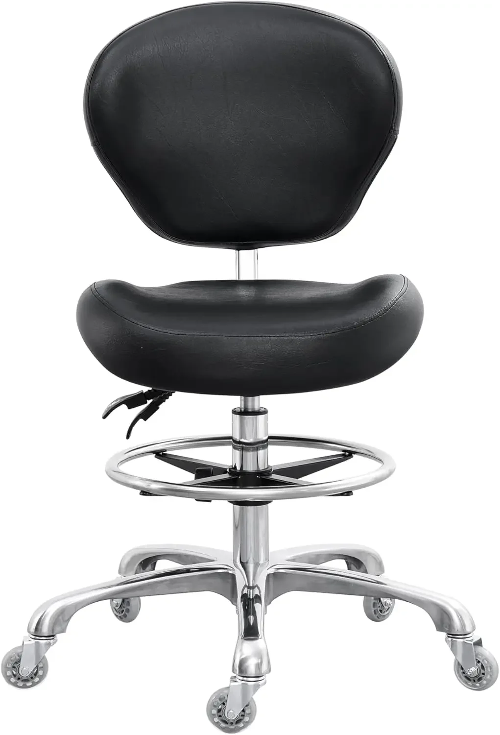 Medical Lab Chair - Krzesło techniczne regulowane, wysokie krzesło warsztatowe,